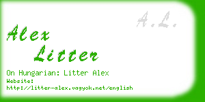 alex litter business card